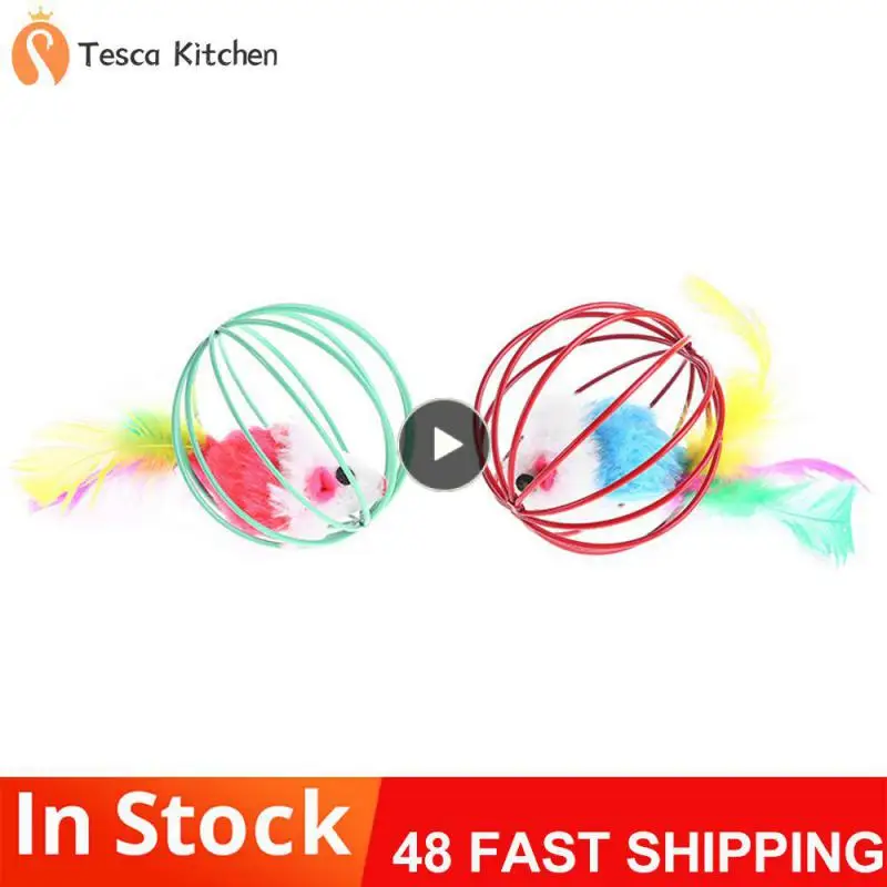 

Creative Cartoon Pet Cat Toy Cat Teaser Toy Interactive Kitten Toy Pet Supplies Random Color Mouse Cage Toys Cat Catcher Teaser