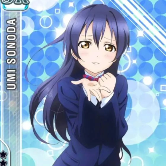 Аниме Umi Sonoda парик для косплея длинные синие черные парики термостойкие