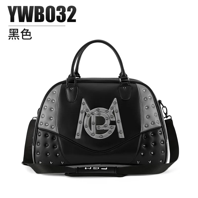 PGM Ladies Golf Bag Fashion Rivet Ball Bag Waterproof Microfiber Clothing Bag Large Capacity Ultra-Light Outdoor Storage Handbag
