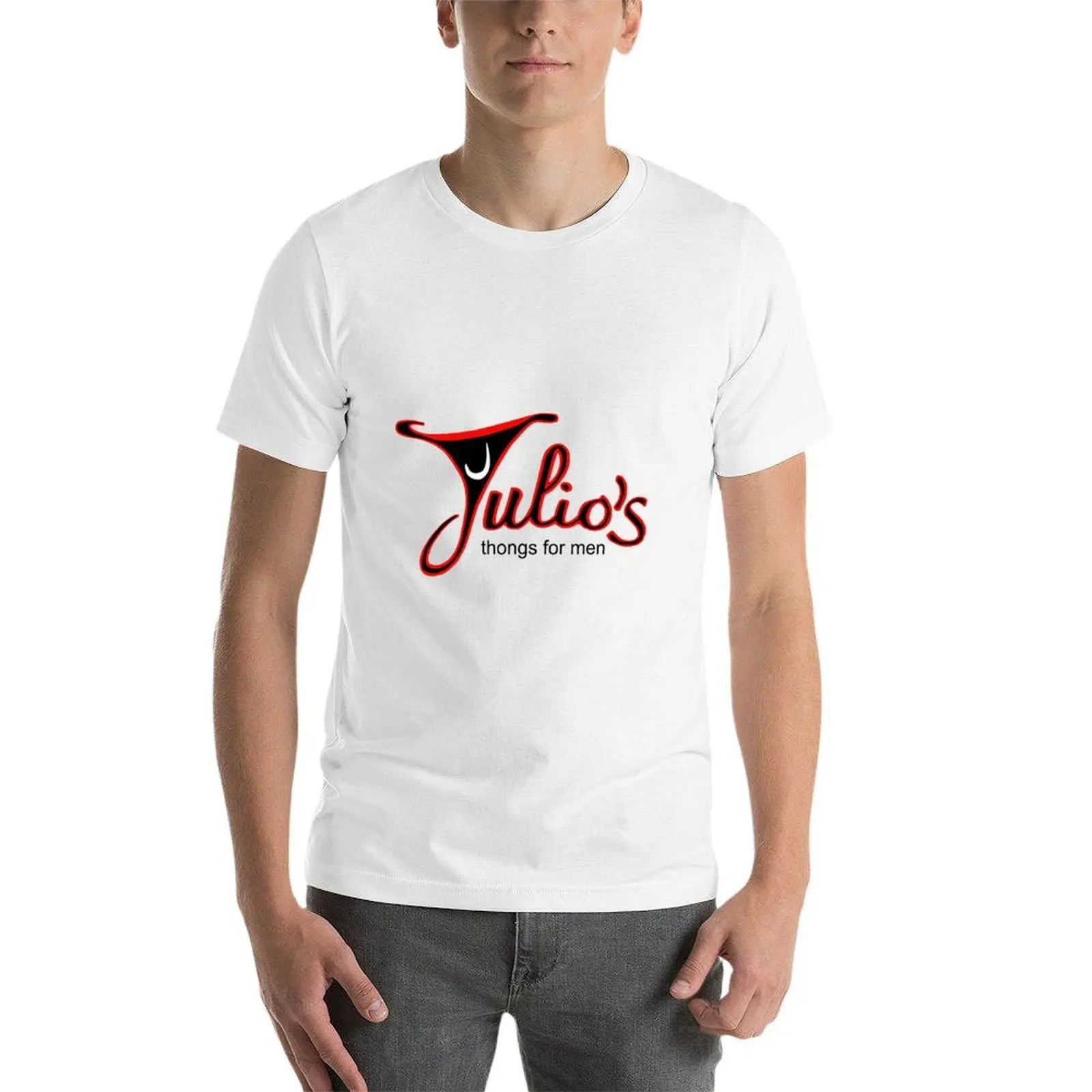 Фото Футболка Julio's Thongs For Men, мужская повседневная футболка, однотонные футболки для мужчин, облегающая футболка №3