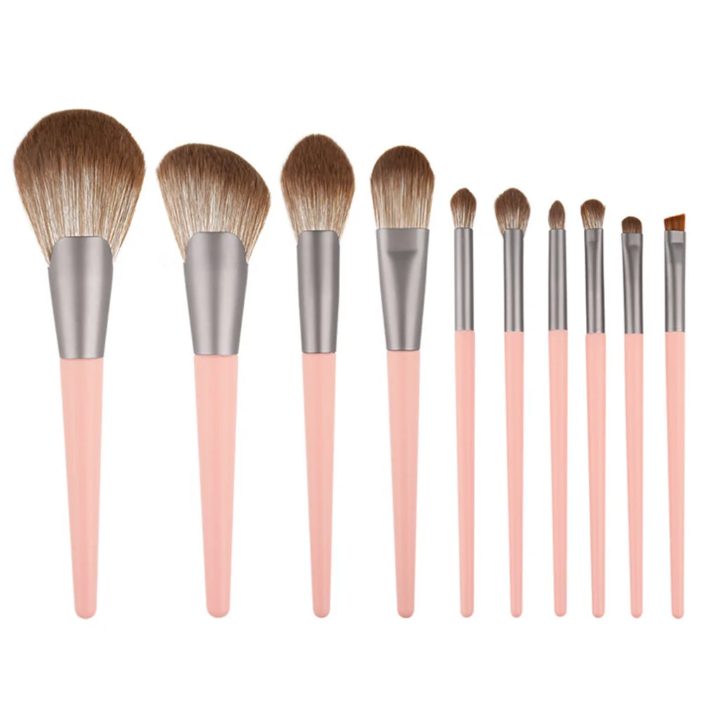 

10pcs/set Pink Makeup Brushes Private Label Custom Make Up Brush Kit