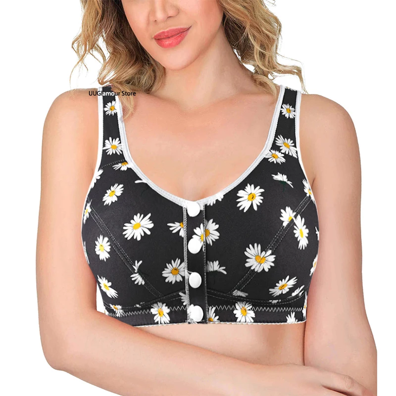 

2023 New Confortable Bra Women Wire Free Bras Front Closure Underwear Female Everyday Lingerie For Women Big Bust 52BC