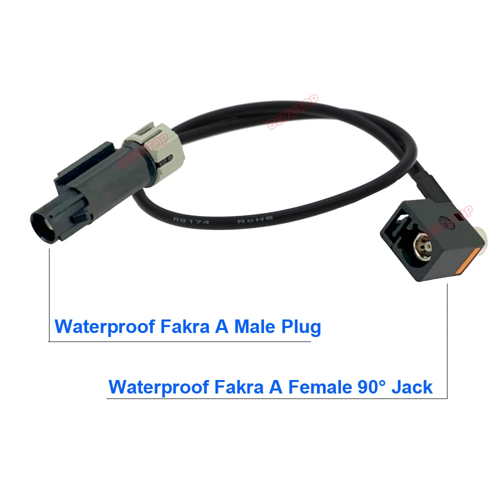 BEVOTOP Водонепроницаемый кабель Fakra  RG174 50 Ом