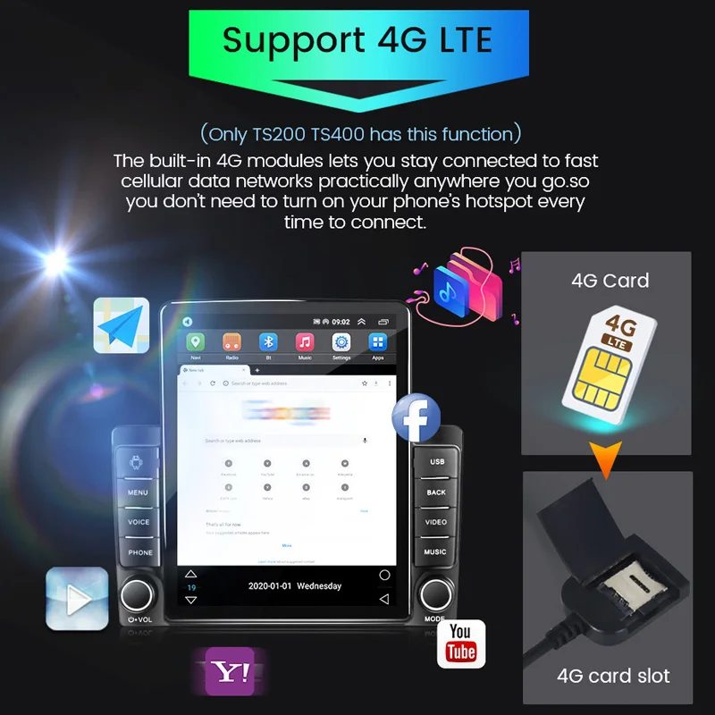 Автомобильный мультимедийный видеоплеер Tesla с сенсорным экраном 9 5 дюйма Android для