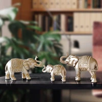 family elephant figurine resin thailand elephant statue for office living room handmade home decorations cute animals ornaments