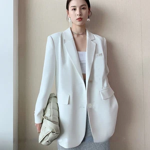 White Suit Jacket Female  2022 New Korean Version Loose Online Celebrity Casual Professional Fashion in India