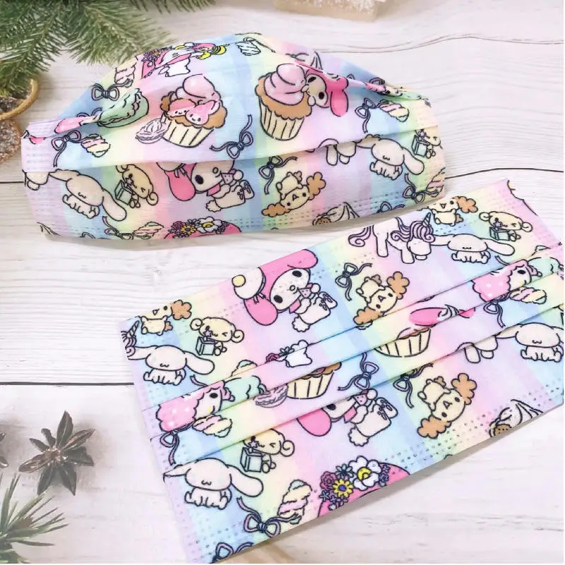 

50 шт., одноразовая трехслойная маска для лица, без коробки