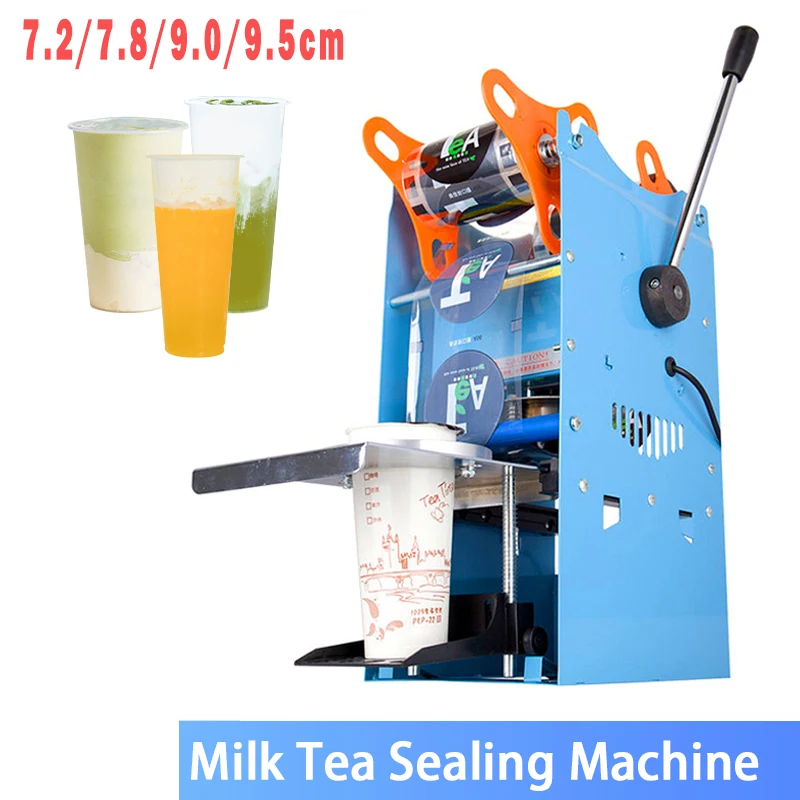 

Sealing Drink Cup Machine Manual Cup Sealer 7.2/7.8/9.0/9.5cm Bubble Tea Machine for Coffee/Juice/Milk Tea Sealer Machine