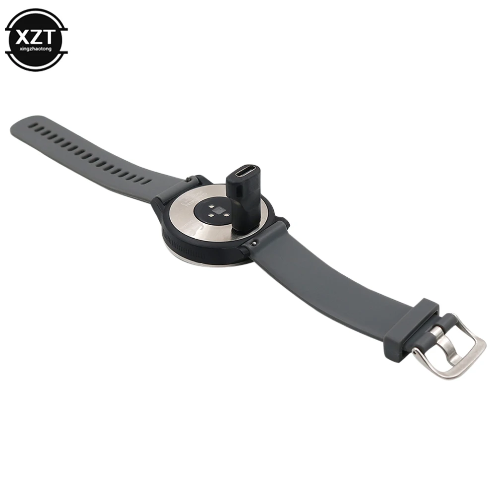 USB C к 4-контактному зарядному адаптеру для Garmin Fenix 5/5S/5X/6 Forerunner 45/45S/245/245M/935 Smart Watch T84D
