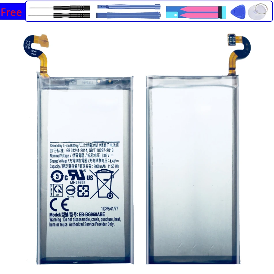 

For SAMSUNG EB-BG960ABE 3000mAh Battery For Samsung Galaxy S9 G9600 SM-G960F SM-G960 G960F G960 G960U G960W +Tools
