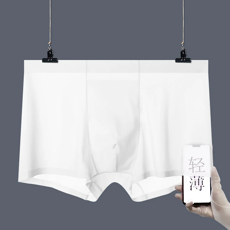 

Spring and summer Men Underpants 4 pieces Fashion Personality ManIce silk breathable cool soft Men's Panties Briefs Underwear