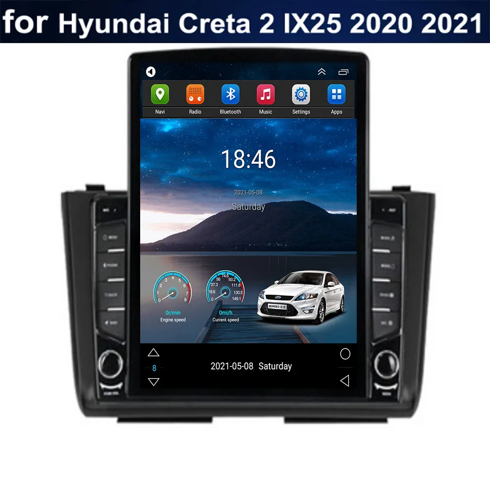 

For Tesla Style 2Din Android 12 Car Radio For Hyundai Creta 2 IX25 2020-2023-2035 Multimedia Video Player GPS Stereo Carplay DSP