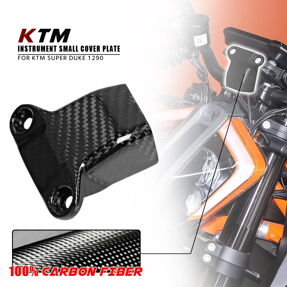 

Для KTM Superduke 1290 2020 2021 2022 100% сухое углеродное волокно инструмент небольшая крышка пластина обтекатель аксессуары для мотоциклов