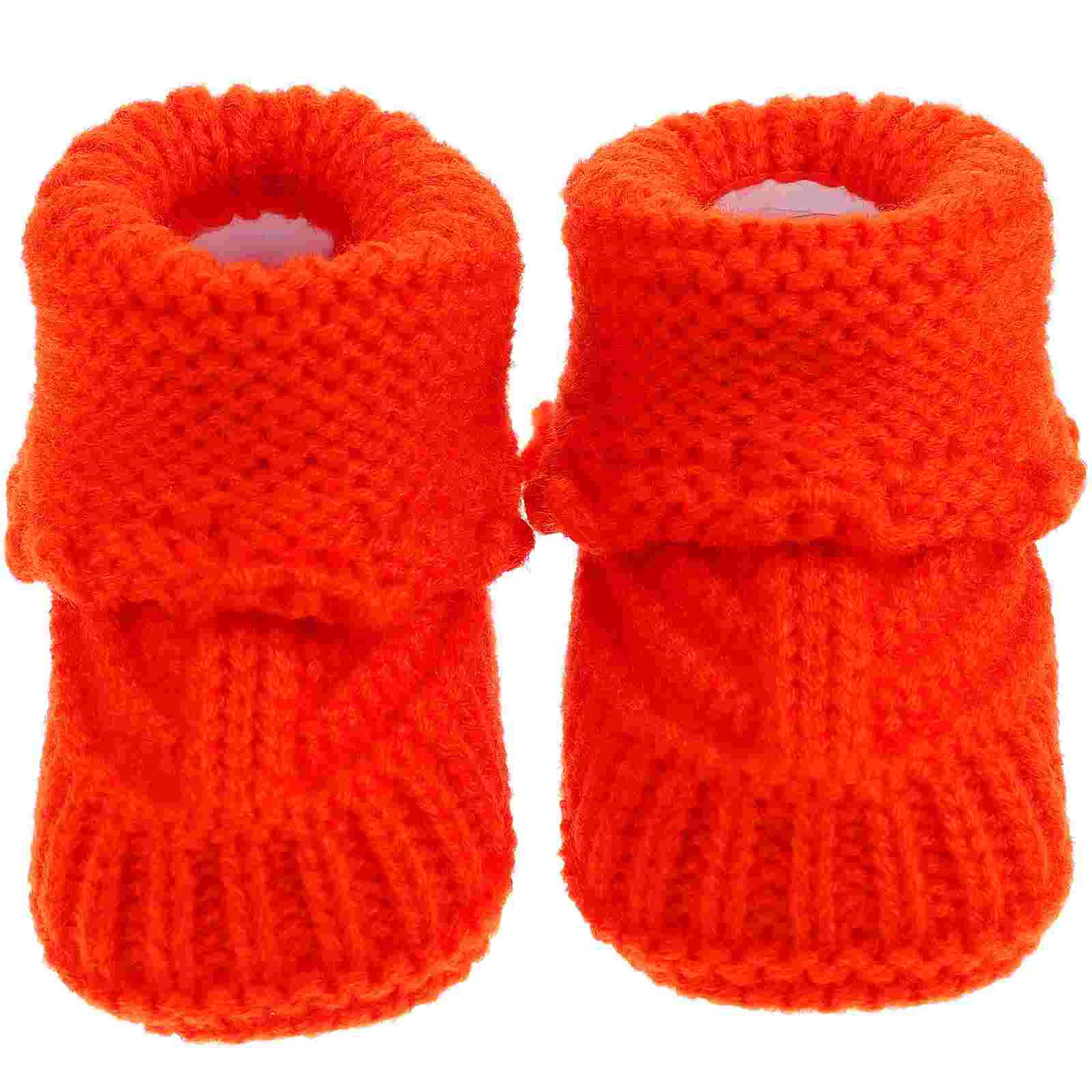 

Baby Knitting Shoes Crochet Booties Thick Infant Warm Handmade Knitted Supplies Yarn Winter Newborn