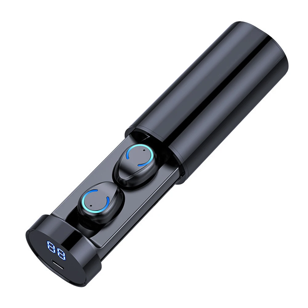 

F9 Cylinder Wireless Bluetooth Headset TWS LED Power Digital Display Mini Sport High Quality Stereo Audio