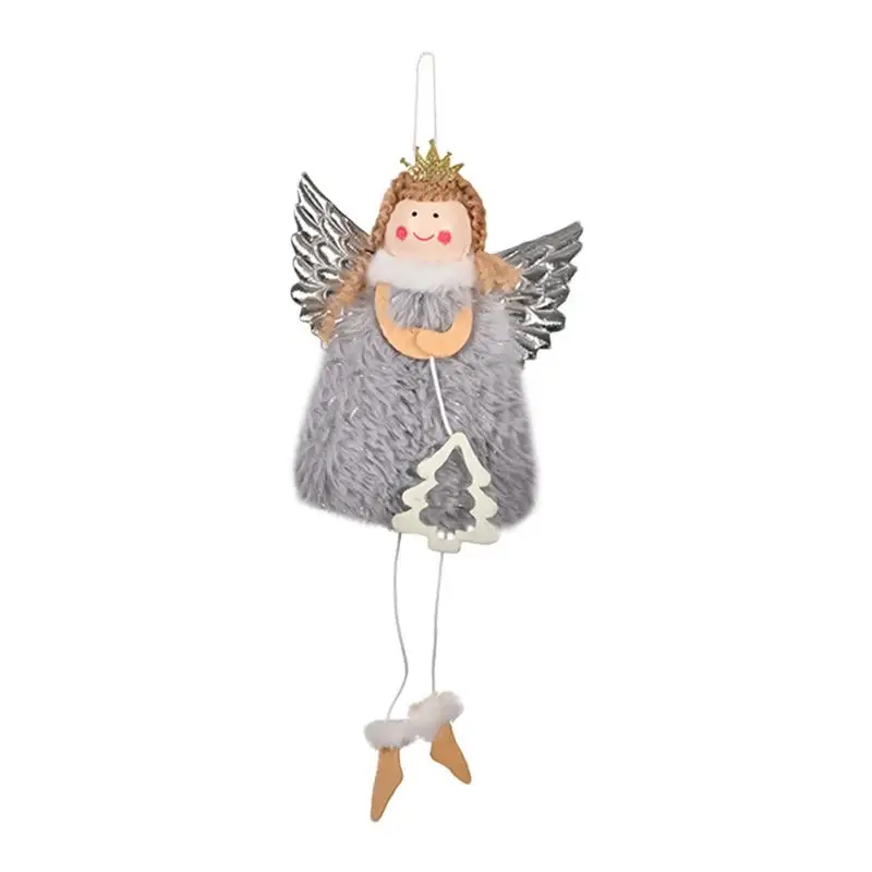 Девушка-ангел с крыльями рождественский кулон серебряные крылья украшение для