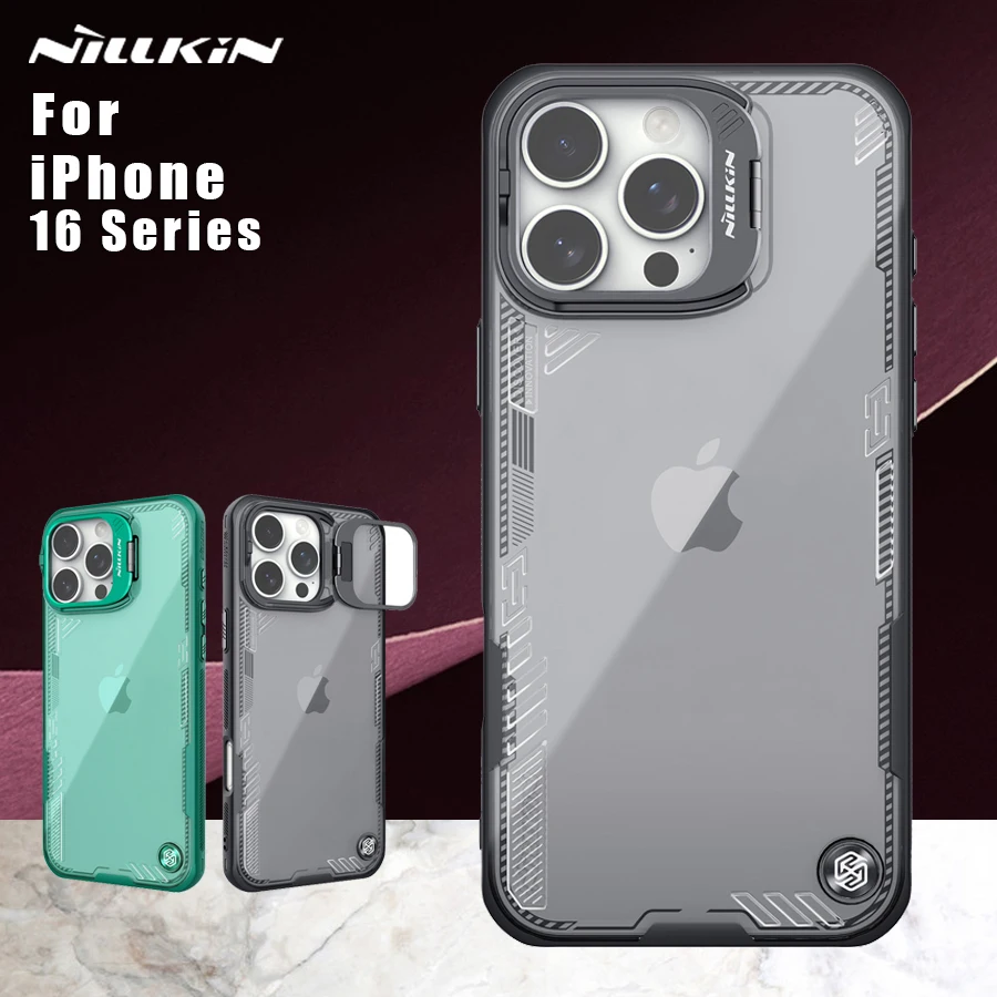 Для iPhone 16 Pro Max/16 чехол Nillkin iceblade Prop прозрачный объектив 360 полная камера видимая