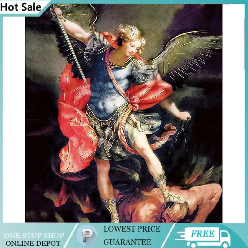 

Saint Michael The Archangel Religious Wall Art Print Poster Decor vintage room decor home sweet home sign metal decor