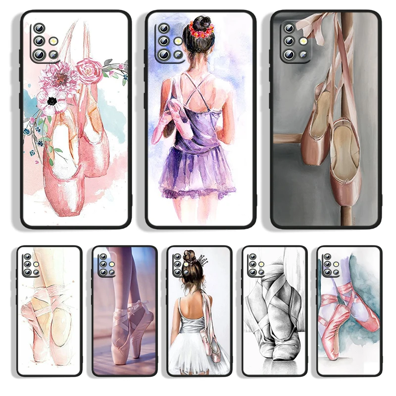 

Ballet Dancer Art Girl For Samsung A32 A52 A52S A72 A02 A22 A03 A02S A03S A13 A53 A73 A23 A13 A14 Lite Black Cover Funda Soft