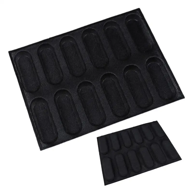 

Loaf Pans For Baking Bread Silicone 12 Cells Bread Loaf Pan Non-Stick Bread Making Tools And Supplies Easy To Clean And Release