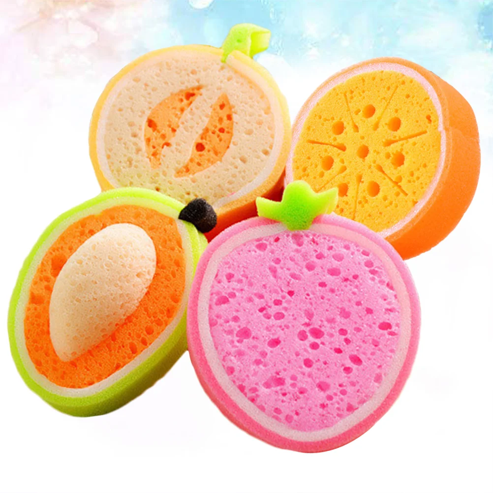 

Sponge Bath Tool Shower Washing Dishes Kidskid Luffafun Cleaning Microfiber Fruit Body Scrubbie Dead Skin Removerexfoliating