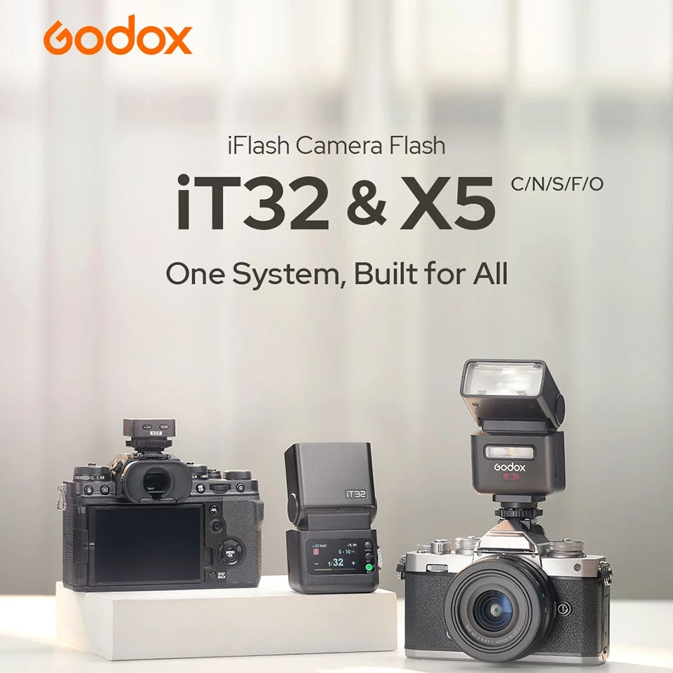 Фото Godox X5 C/S/O/N/F/L TTL беспроводной триггер вспышки работает с мини-вспышкой iT32 №2