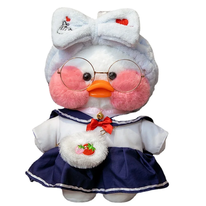 

30cm Kawaii Cute LaLafanfan Cafe Duck Plush Toy Stuffed Soft Kawaii Duck Doll Animal Pillow Birthday Gift for Kids Children