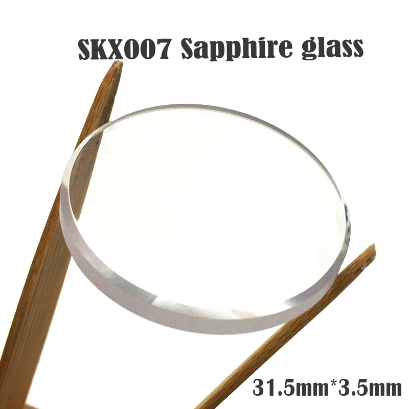 31.5mm Sapphire Crystal Glass NH35 Case Glass  fits Seiko 5 SKX007 SKX009 SRPD diving Watch case Thickness 3.5mm Sapphire Spare