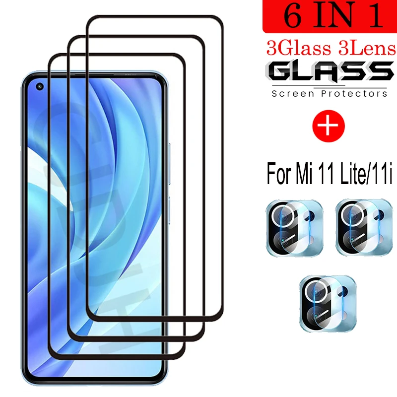 

Tempered Glass for Xiaomi Mi 11 Lite Screen Protector Glass for Xiaomi Mi 11 Lite 5G Camera for Xiaomi Mi 11i Protective Glass
