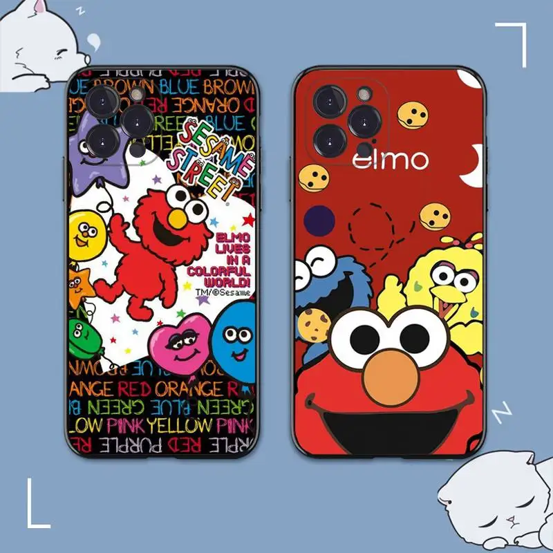 

Cute Cartoon Sesame Street Cookie Phone Case For iPhone 13 Pro MAX 14 11 12 Mini X XS XR 6 7 8 Plus SE 2020 Soft TPU Cover