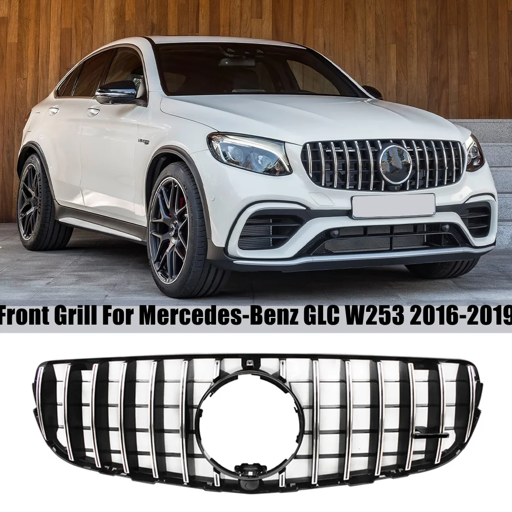 For Mercedes Benz GLC W253 X253 C253 2016 2017 2018 2019 GT AMG Racing Style Grill Front Bumper Grille Radiator Replacement Part