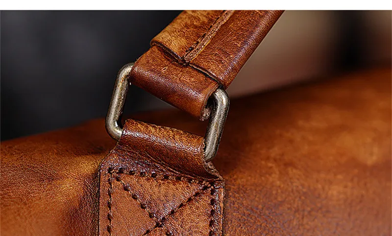 PNDME vintage high-quality natural genuine leather men's briefcases business work real cowhide handbag travel messenger bag