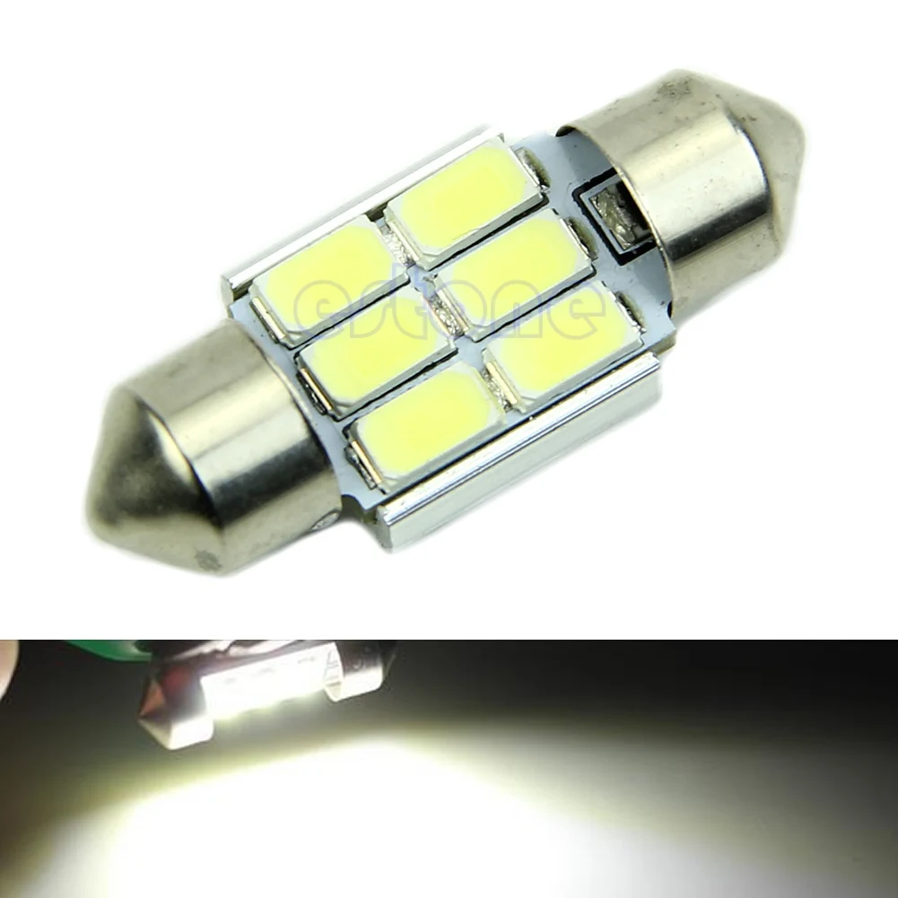 

31mm Festoon High Power 5630 Chip 6-LED 6000K Map/Dome White LED Light 12V