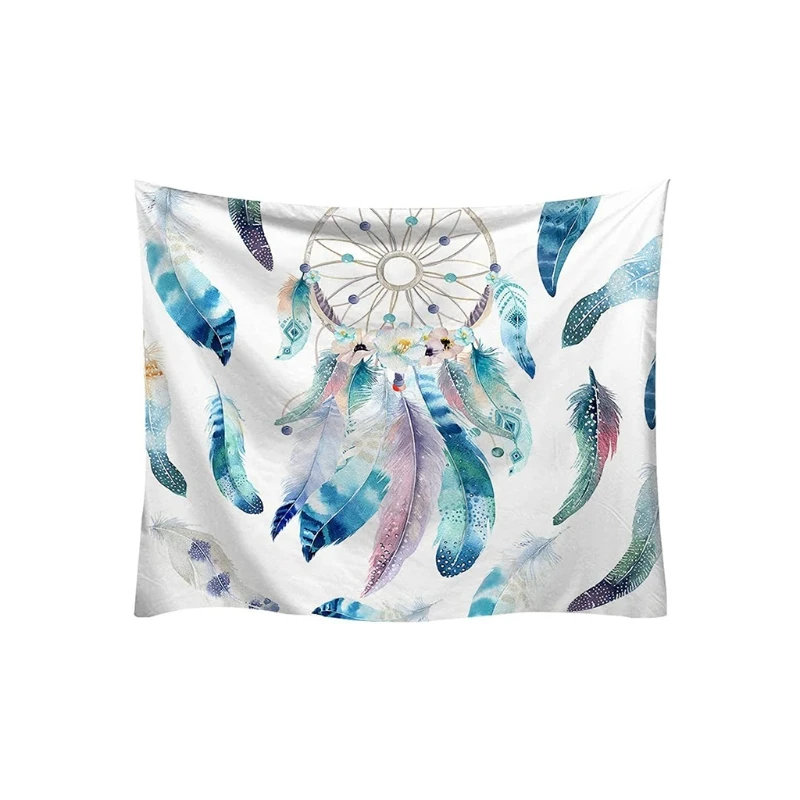 

Скандинавский стиль хиппи гобелен красочный Ловец снов перо печатное Настенное подвесное одеяло богемное искусство фон ковер