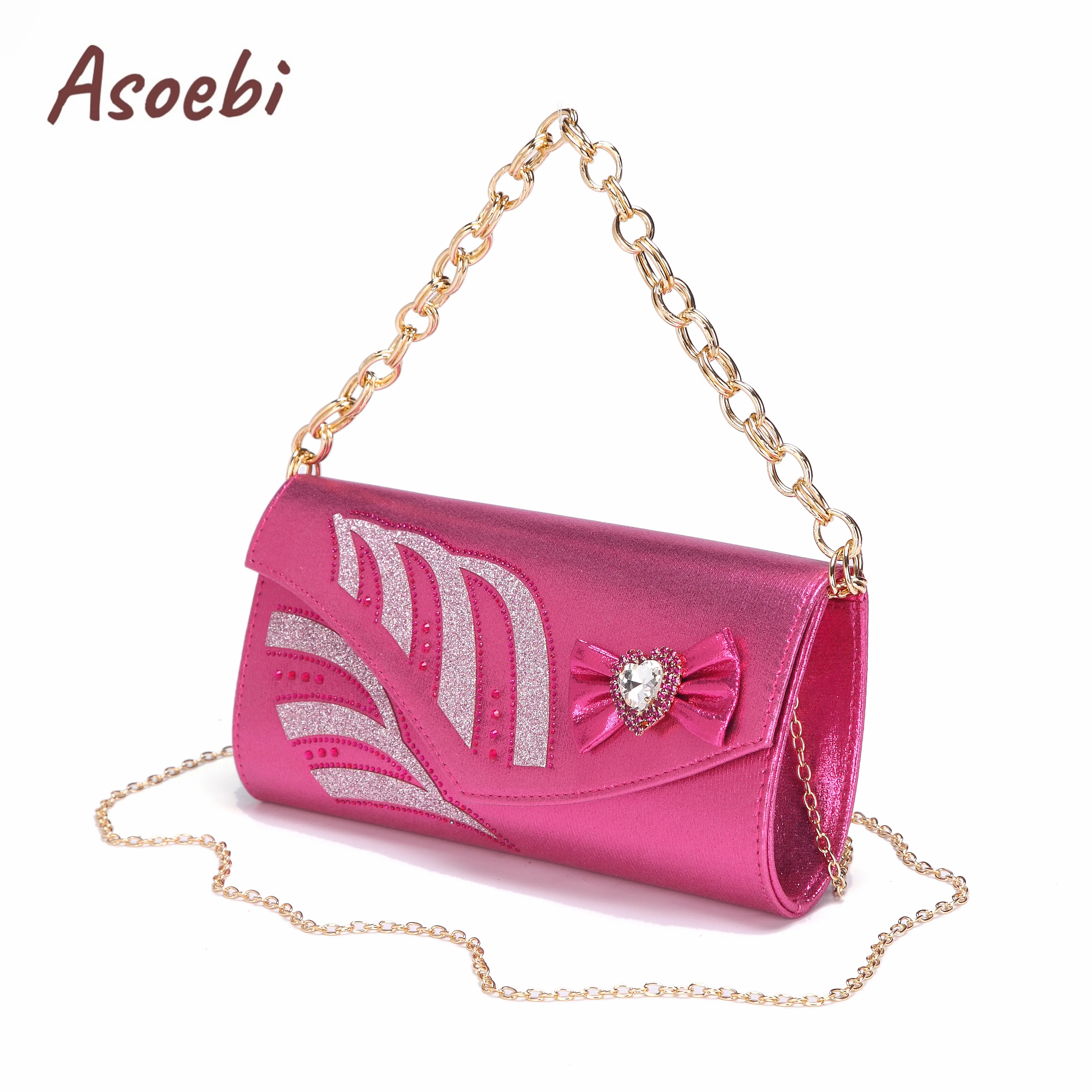 Новое поступление 2024 элегантный стиль цвет фуксия низкий каблук Нигерия