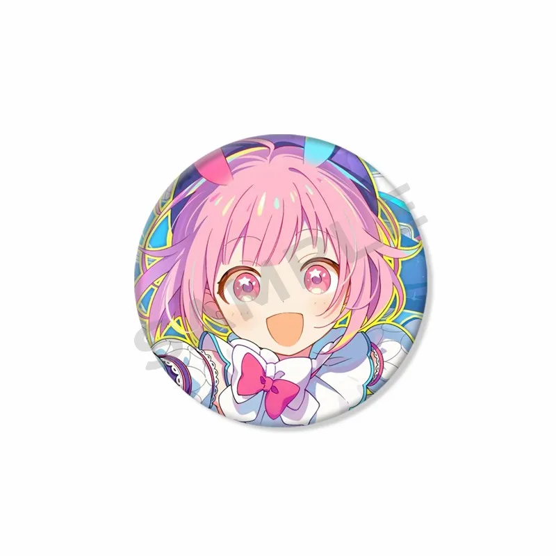 Фото Project SEKAI Cartoon Girl Otori Emu Badge Wonderlands×Showtime Tinplate Round Brooch Pins Bag Shirt Accessories Cartoon Pin №4
