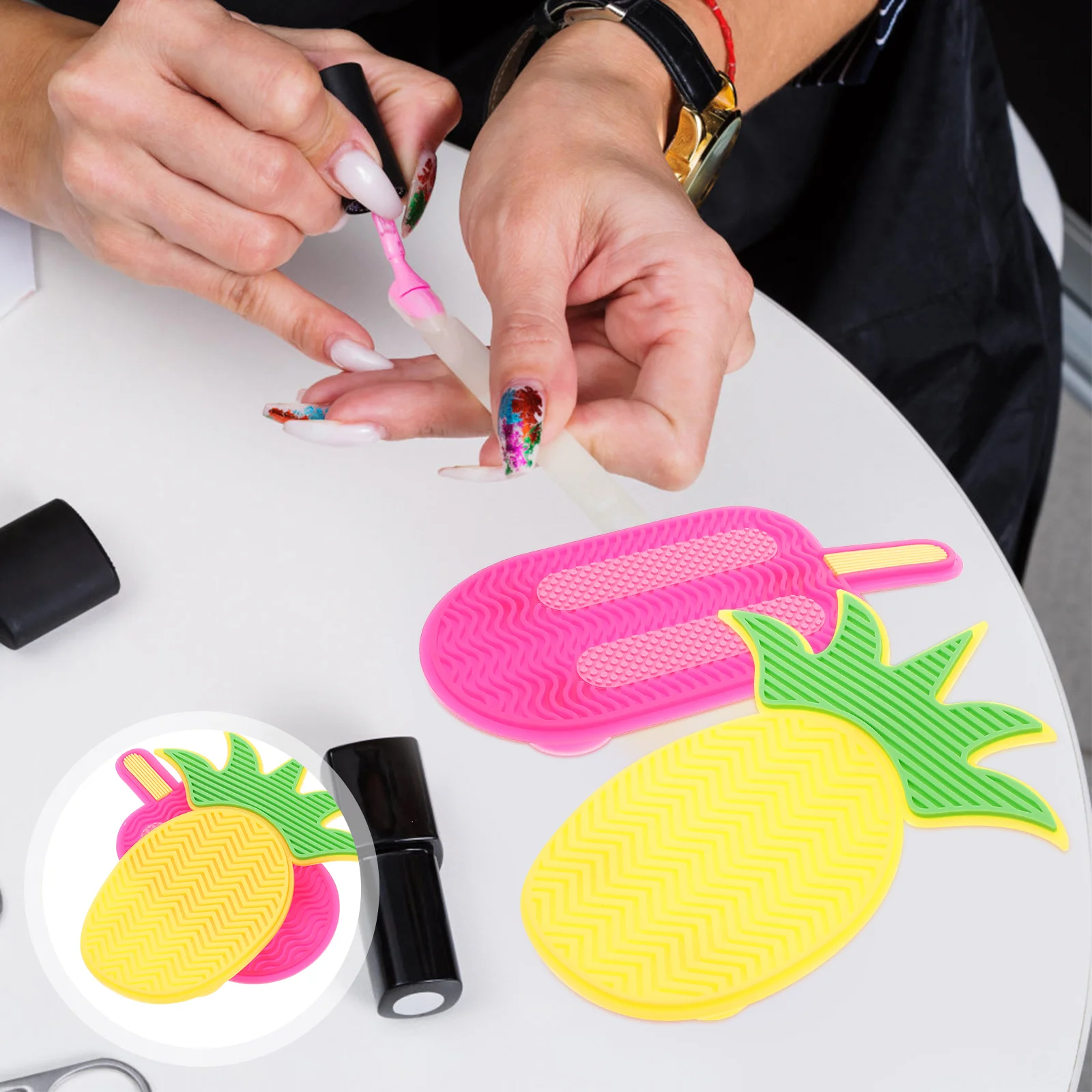 

Brush Makeup Mat Cleaner Cleaning Pad Scrubber Washing Brushes Beauty Silicone Clean Suction Cup Supplies Tool Tools Dry Drying