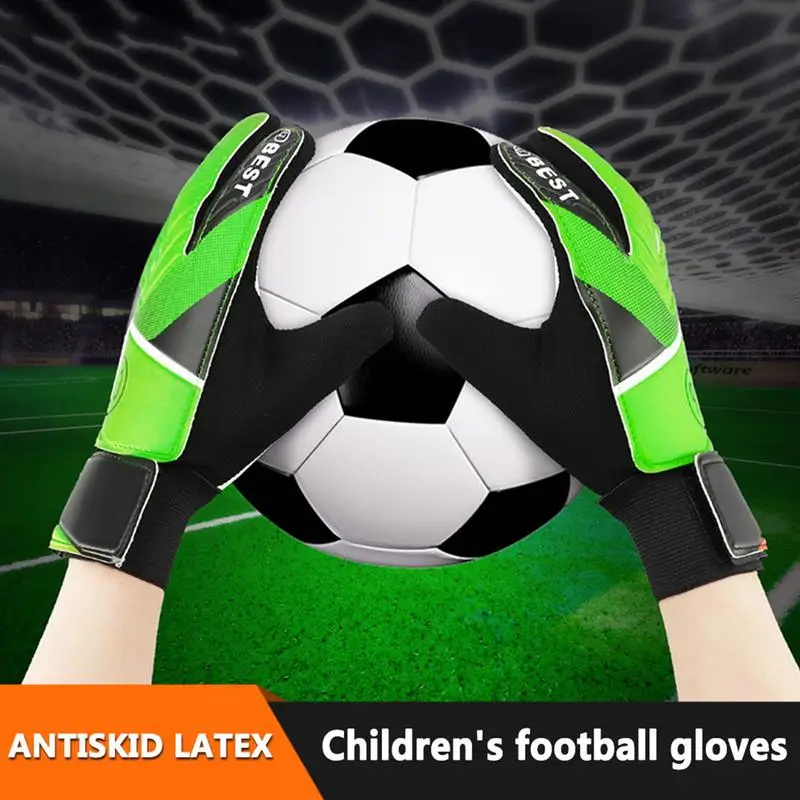 

1 pair soccer Goalkeeper Gloves Non-Slip Wear-Resistant Latex children's Goalkeeper Gloves For Kids Youth Soccer Training Match