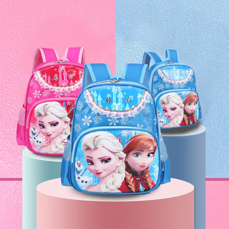 

Школьный портфель Disney Frozen для начальной школы, детский рюкзак принцессы и Эльзы для 1-3 классов