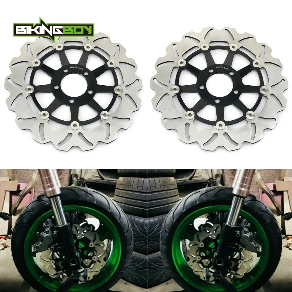 Передние тормозные диски BIKINGBOY роторные Ninja ZXR 750 89-95 ZX9R 00 01 ZR 1100 Zephyr 92 93 94 95 02 03 04 05 400