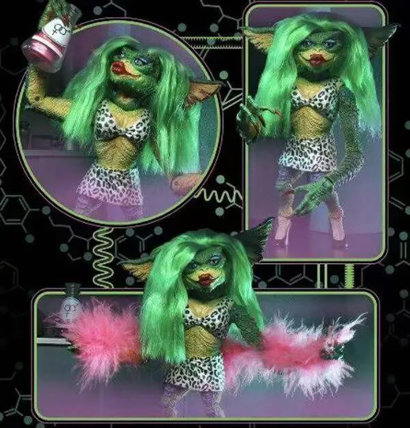 NECA Elf Gremlins 2 фигурка женщины Greta провести Счастливое Рождество с игрушки маленькие