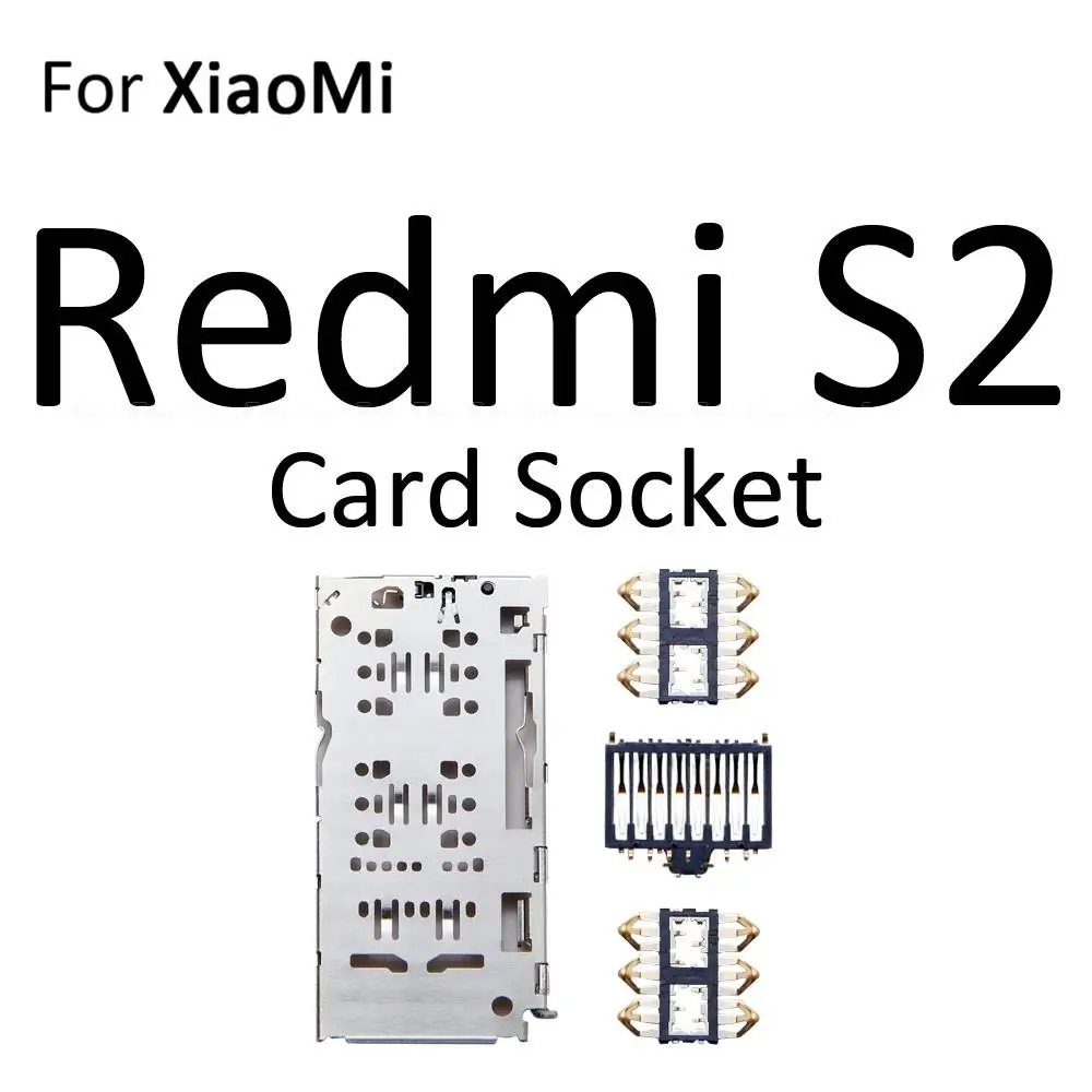 Фото Для XiaoMi Redmi S2 7A 6A Sim-карты лоток держатель адаптер Micro SD считыватель Разъем Слот Запасные части №4