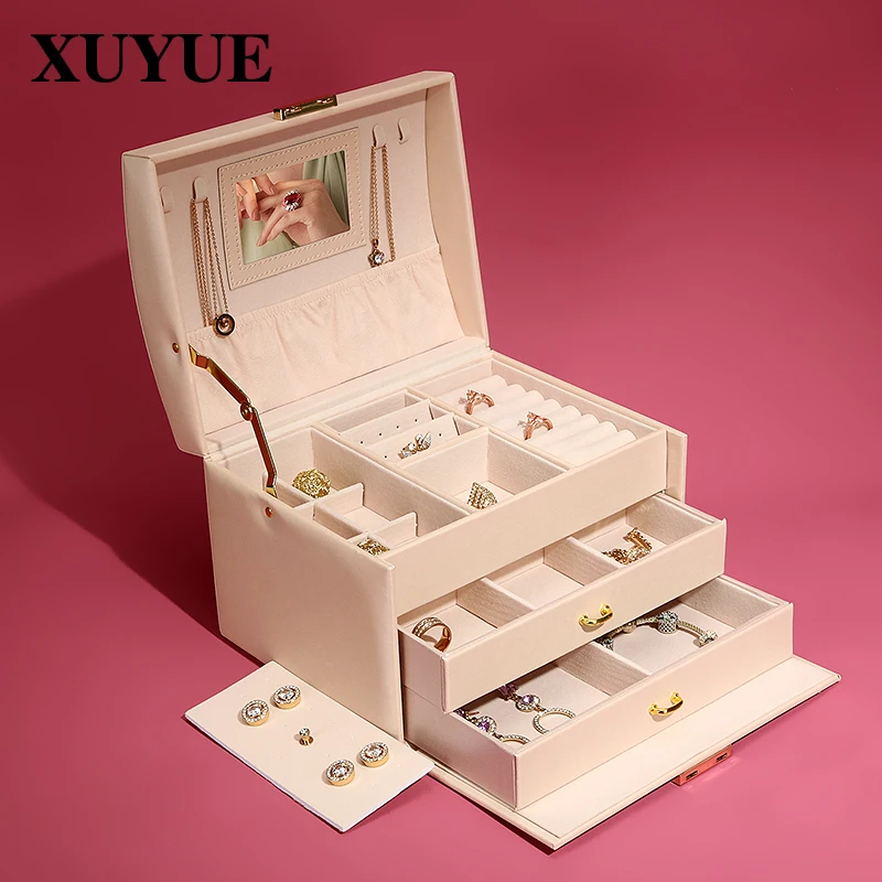 Jewelry Storage Box High-end Necklace Bracelet Large Capacity Jewelry Box Ring Bracelet Jewelry Box Jewelry Storage Box