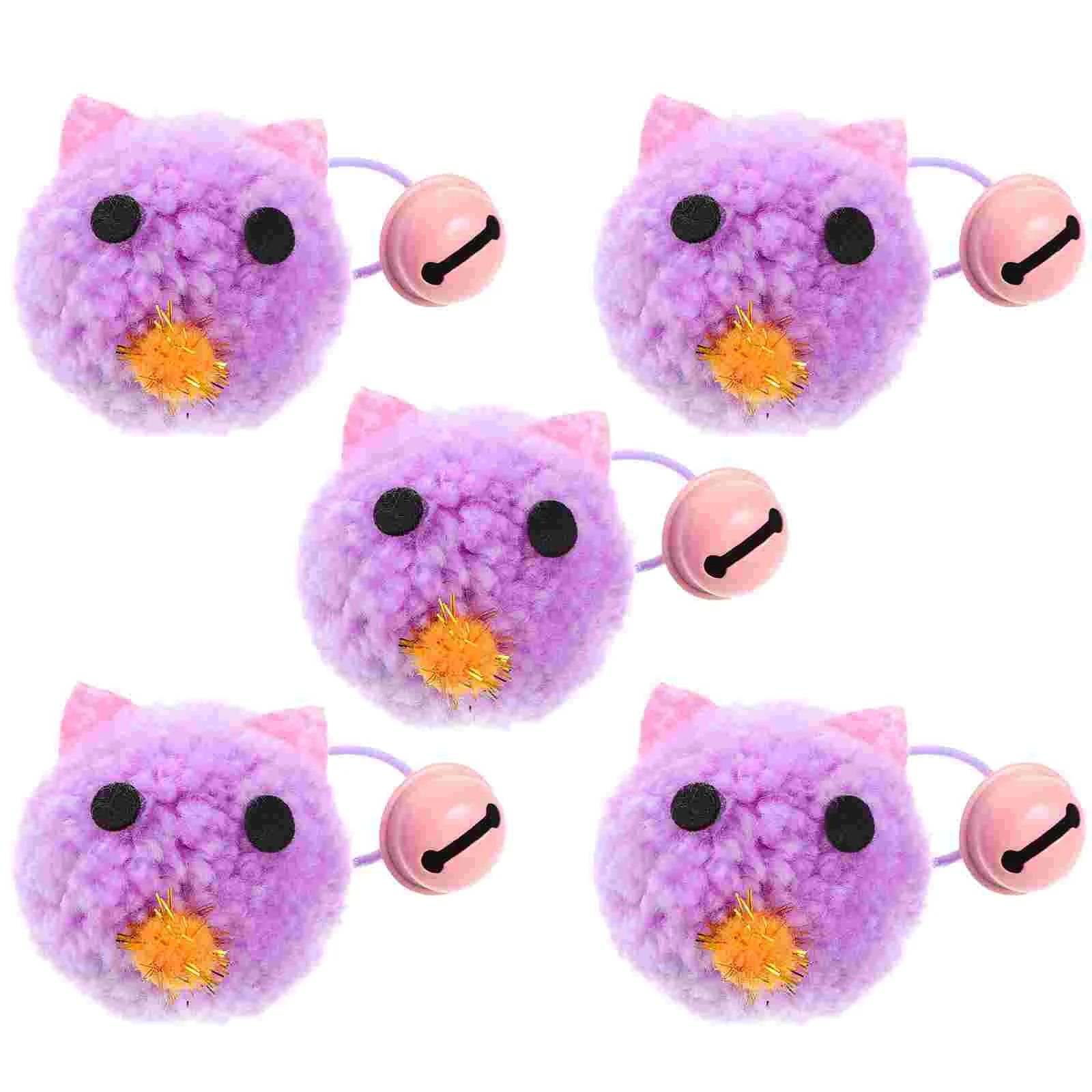 

5Pcs Cat Toys Mouse Kitten Plush Mice Toy Cat Interactive Toy Cat Teasing Plaything with Bell