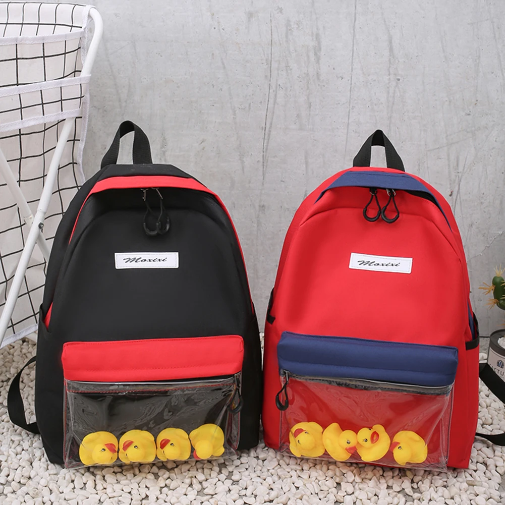 

Preppy Style Backpack 4pcs/Set Student Schoolbag Canvas Shoulder Crossbody Bags Multi-functional Female Festival Gifts