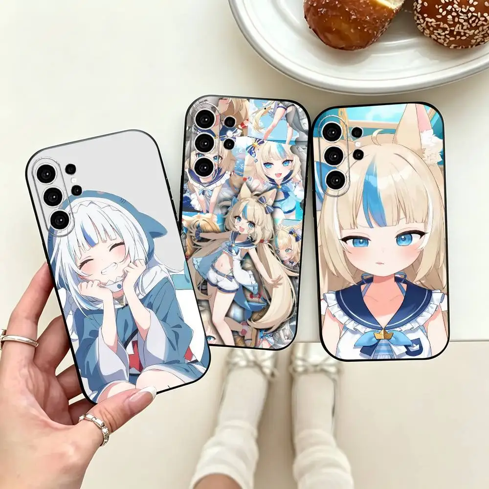 Фото Чехол для телефона Sameko Saba Cute Indie Virtual Youtuber для Samsung S25, S24, S21, S22, S23, S30, Ultra, S20, Plus, Fe, Lite, Note, 10, черный №1