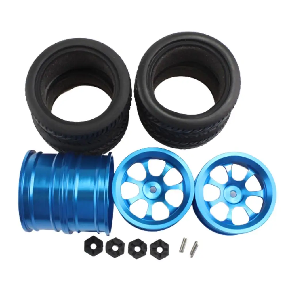 

4PCS Rim and Tires with Adapter for WLtoys 1/14 144001 RC Car Parts Aluminium Alloy Wheels RC Crawler Car Upgrade Spare Parts