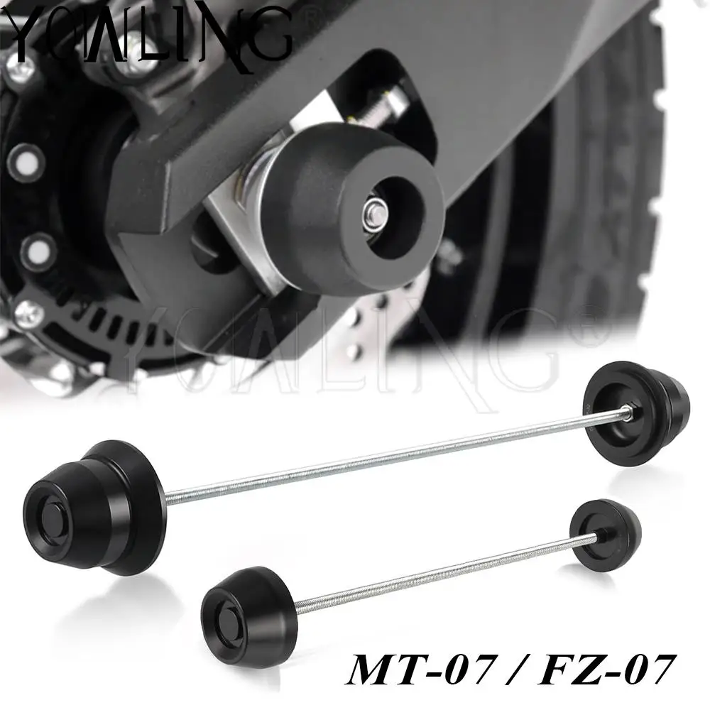 

Front & Rear Axle Sliders Spindle Bobbins Wheel Frame Slider Crash Pad Protection For YAMAHA FZ-07 MT-07 FZ MT 07 FZ07 MT07 2021