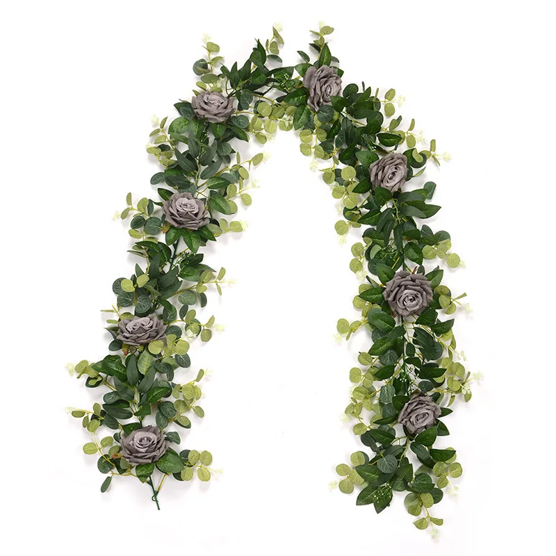 

1.8M 8Heads Artificial Plants for Garland Romantic Accessories Room Decor Aesthetic European Rose Vines Home Decor Ratten Plant