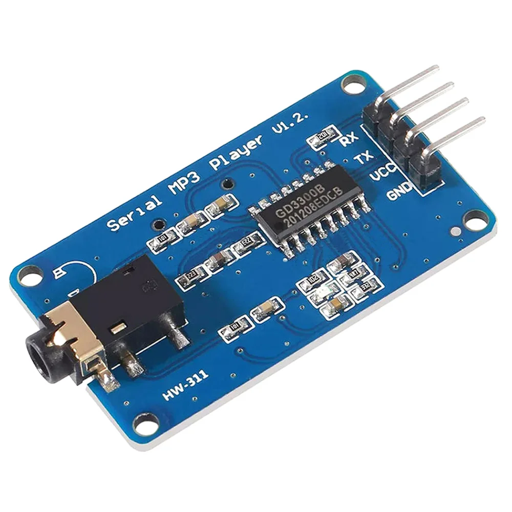 

YX5300 UART TTL Serial Control MP3 Music Player Module Support MP3/WAV Micro SD/SDHC Card For Arduino/AVR/ARM/PIC 3.2-5.2V DC